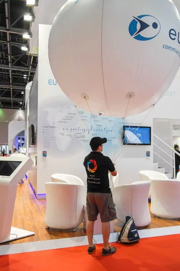 ballon hélium 2m Dubai Eutelsat