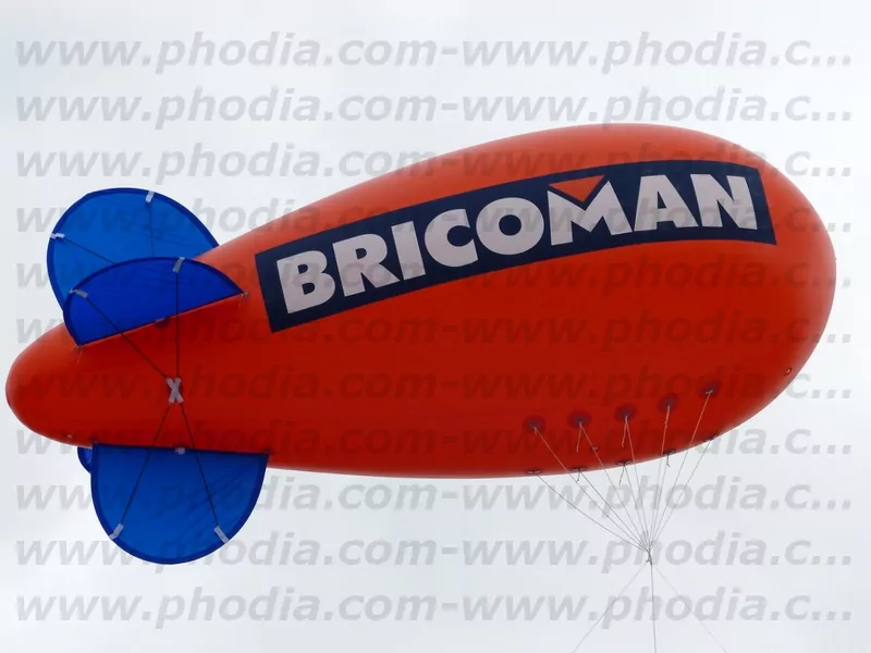Bricoman ballon orange dirigeable 6m