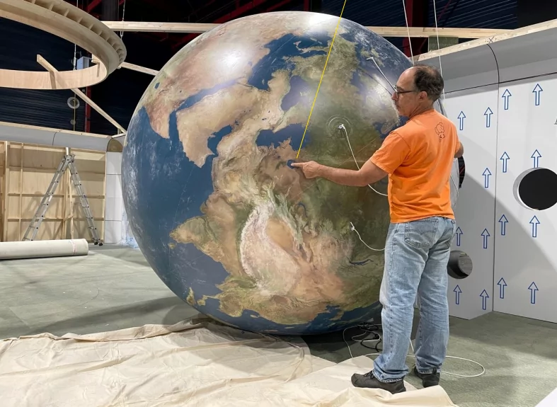 ballon planète gonflable de la Terre