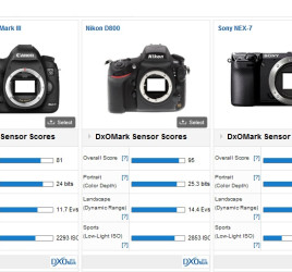 comparatif eos 5d mark III nikon d800 sony nex 7